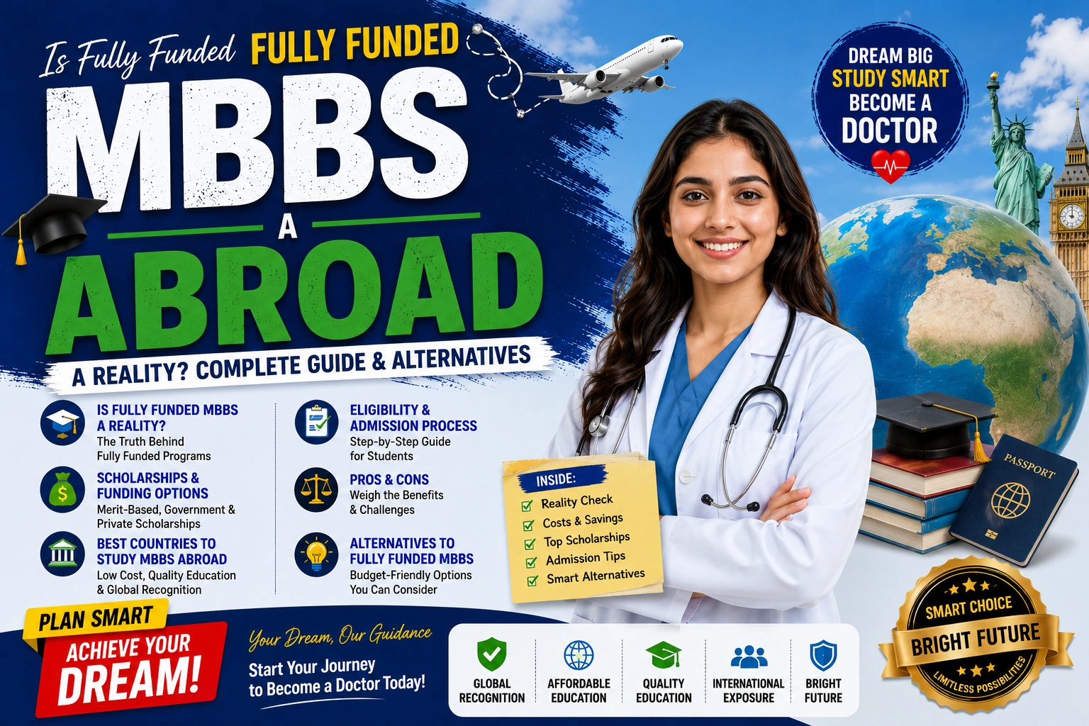 Is Fully Funded MBBS Abroad a Reality? Complete Guide & Alternatives
